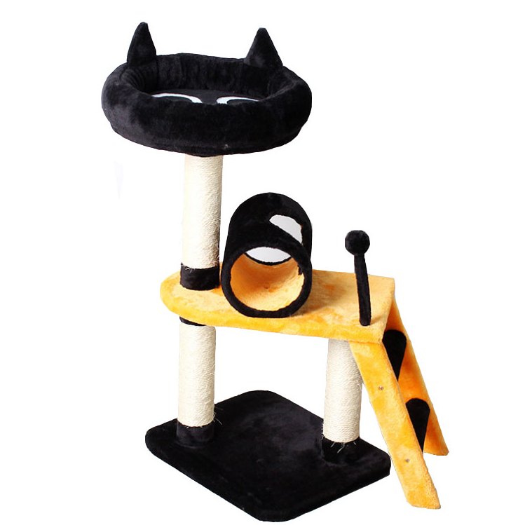 Black Cat headed Cat Tree   