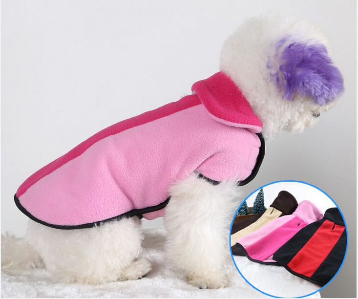 Two-tone polar fleece with leash hole dog clothes