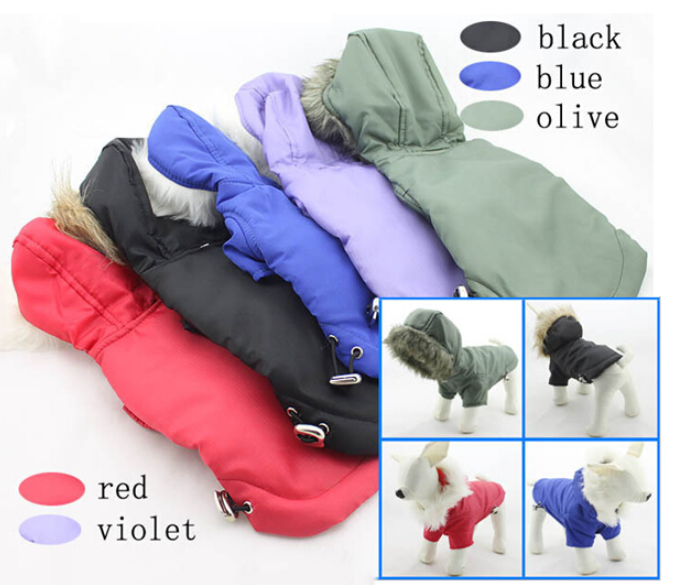 With hood Solid colordog winter clothes 