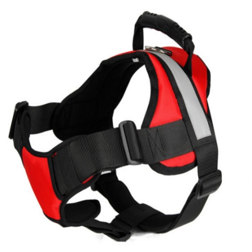 Non pull large dog harness with reflective tape