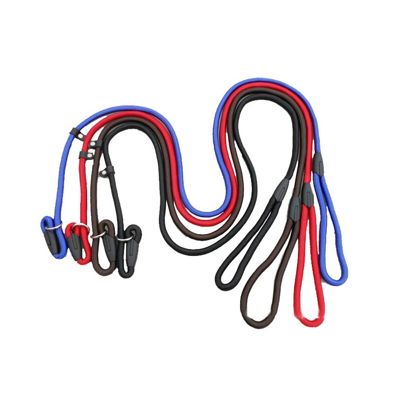 Round and durable rope dog leash